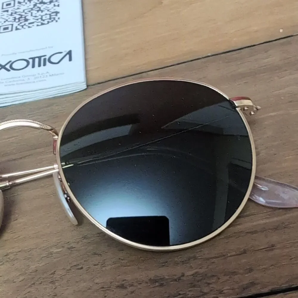 Ray Ban Sunglasses RB 3447 001 Polished Gold w/ Green Glass Lens‎